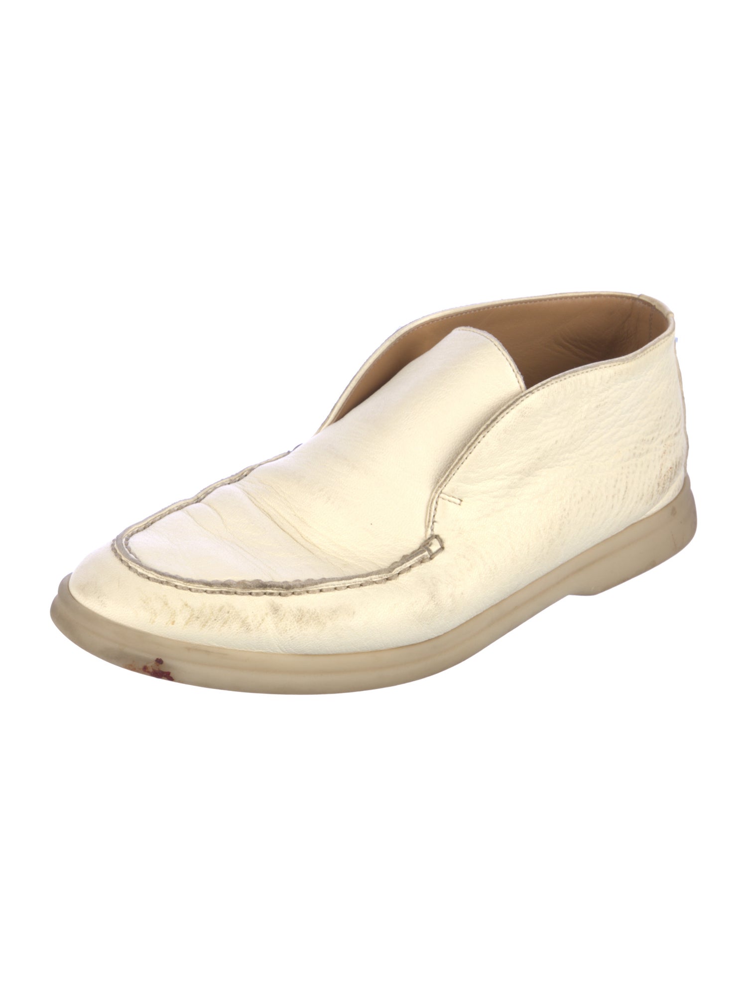 Loro Piana Open Walk Leather Slingback Flats