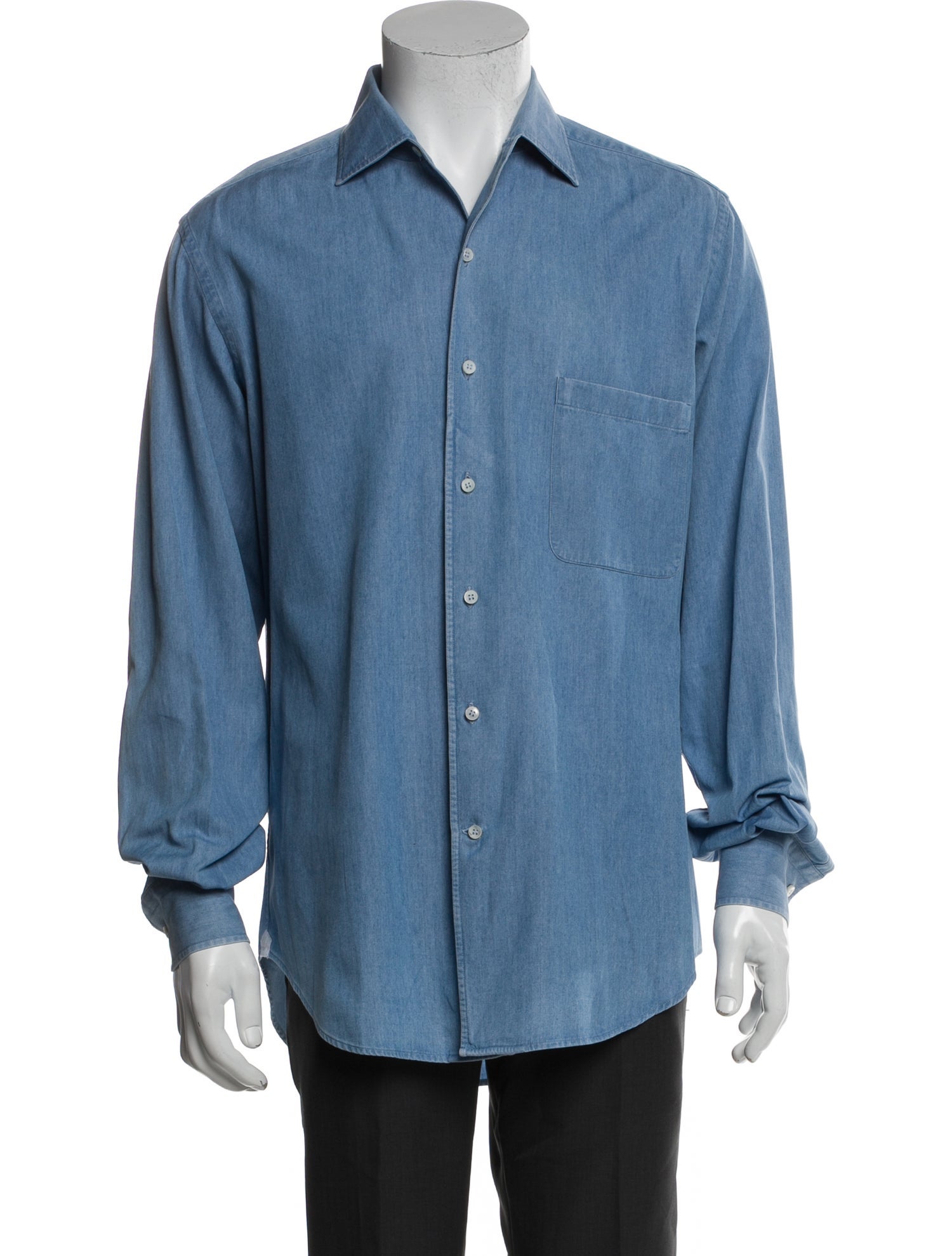 Loro Piana Long Sleeve Denim Shirt