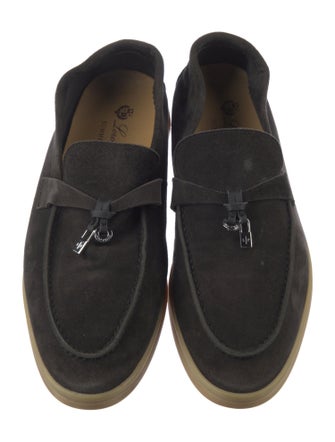 Loro Piana Summer Walk Charms Suede Loafers