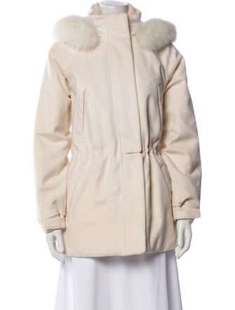 Loro Piana Storm System Fox Fur Trimmed Cashmere Coat