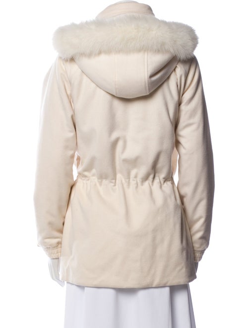 Loro Piana Storm System Fox Fur Trimmed Cashmere Coat