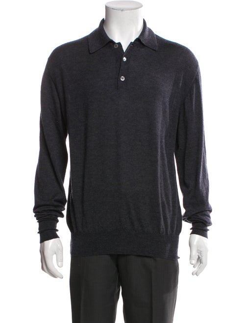 Loro Piana Cashmere Mock Neck Polo Sweater