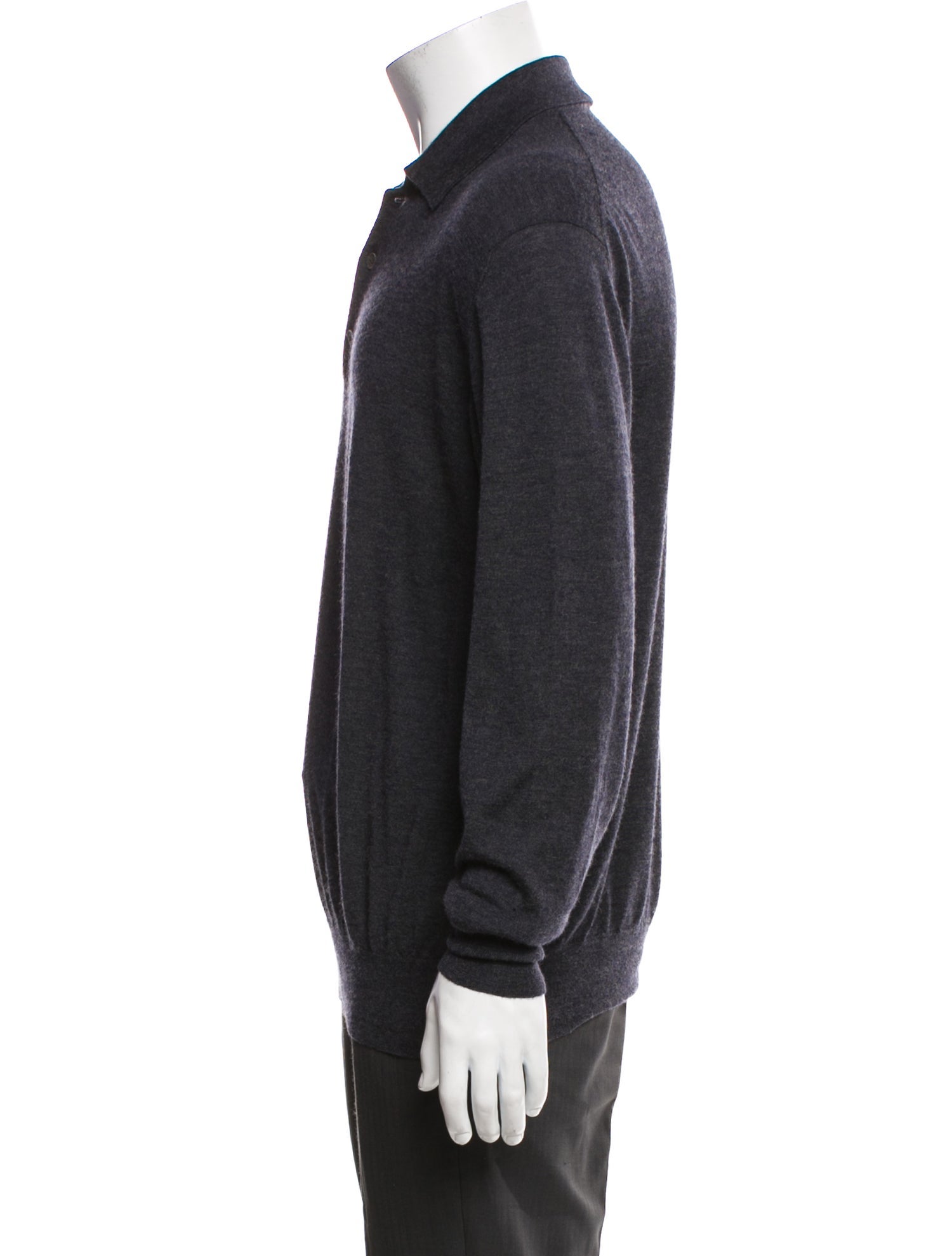 Loro Piana Cashmere Mock Neck Polo Sweater