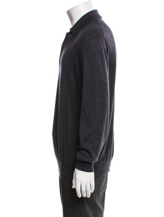 Loro Piana Cashmere Mock Neck Polo Sweater