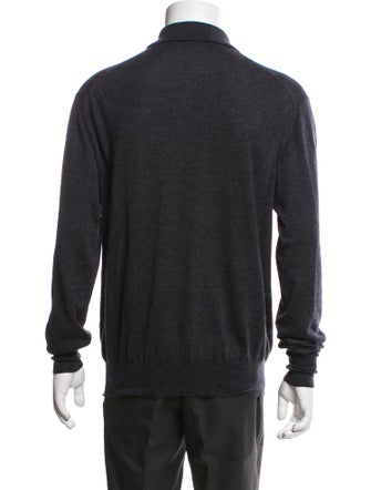 Loro Piana Cashmere Mock Neck Polo Sweater