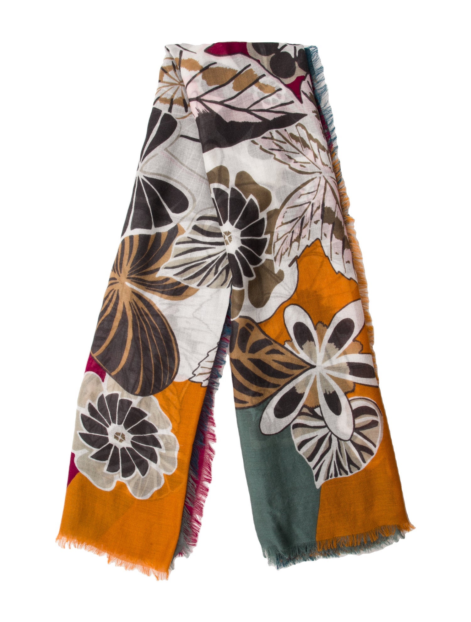 Loro Piana Cashmere Floral Print Scarf