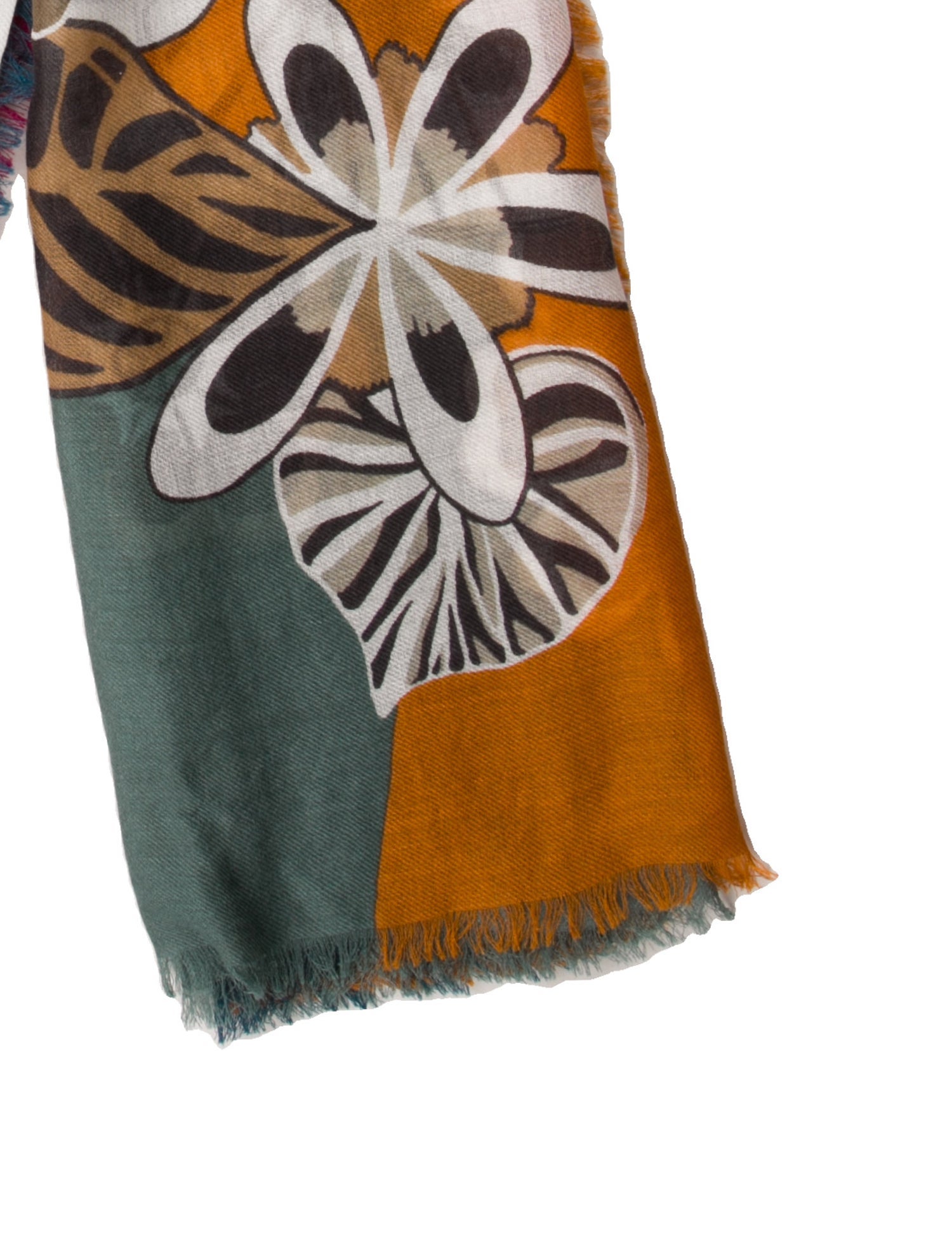 Loro Piana Cashmere Floral Print Scarf