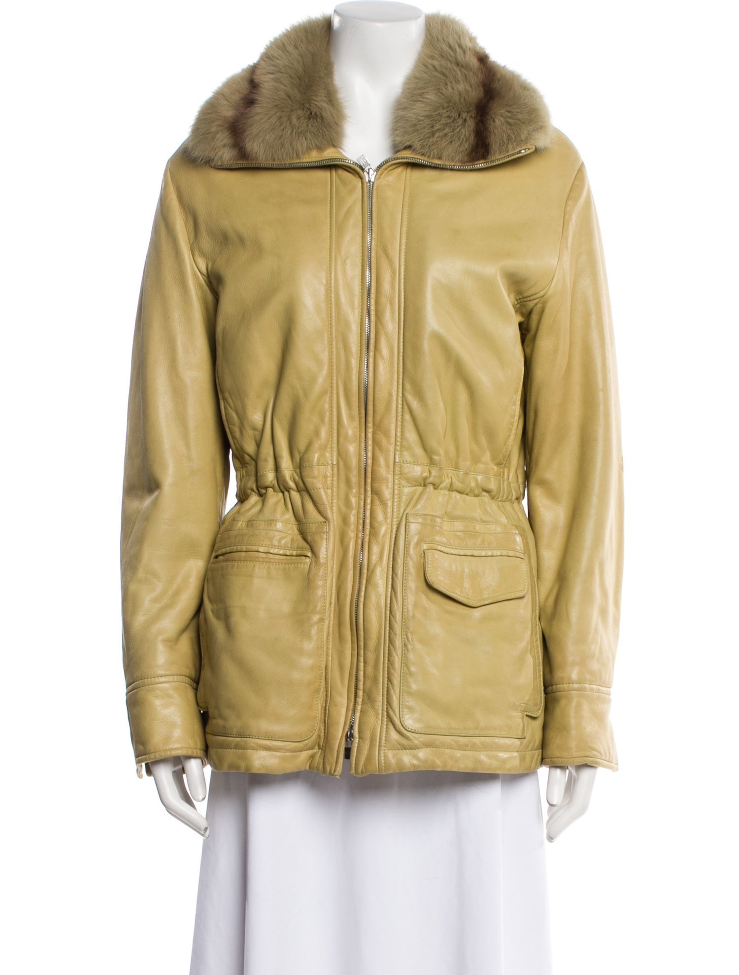 Loro Piana Leather Fur Jacket