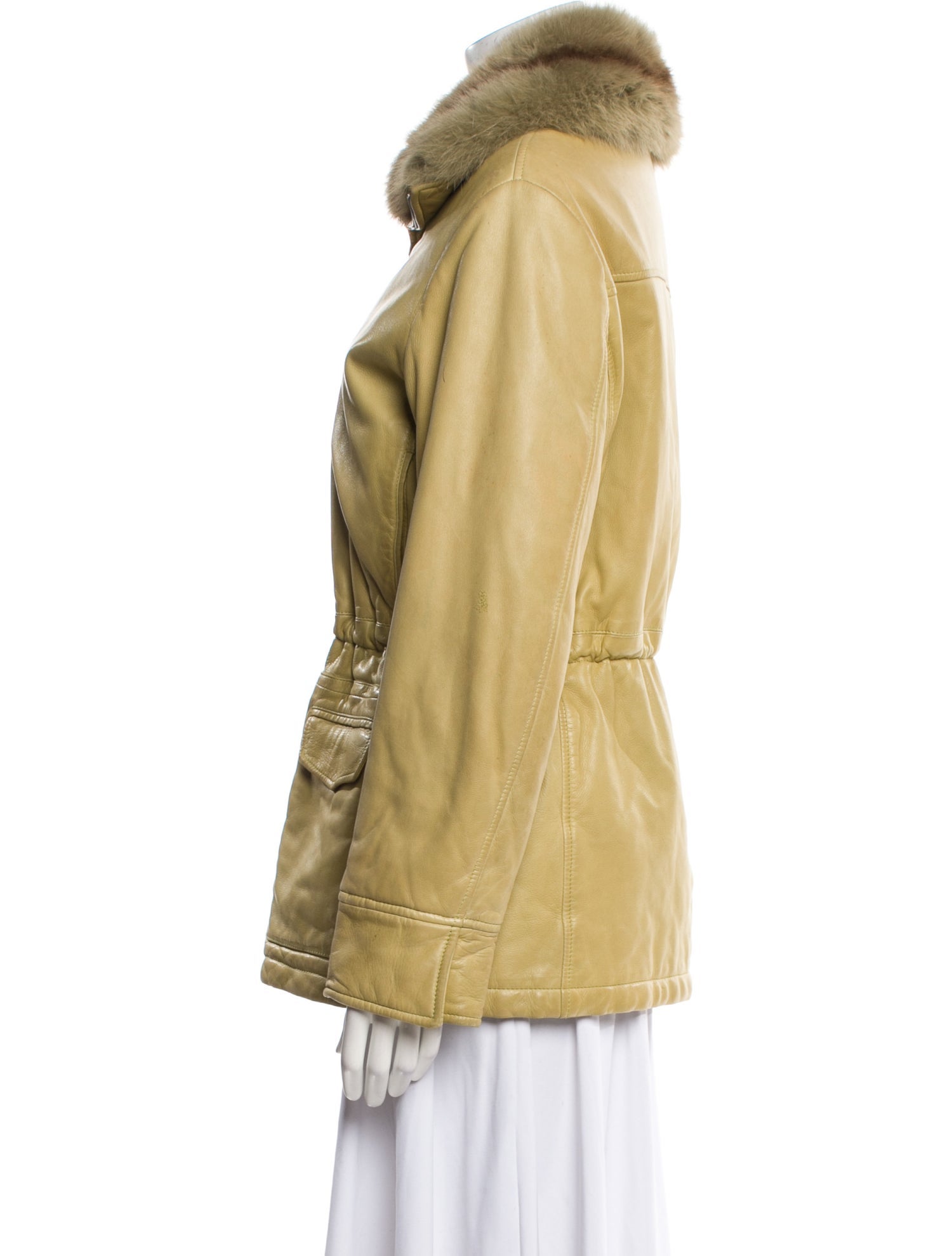 Loro Piana Leather Fur Jacket