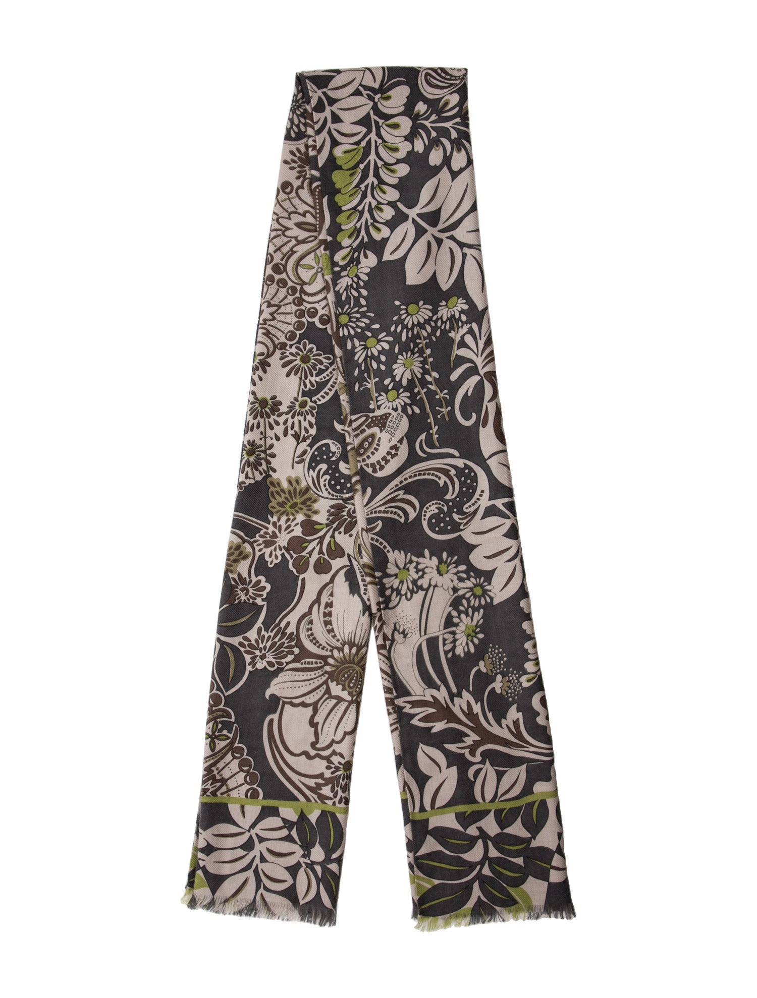 Loro Piana Cashmere Floral Print Scarf