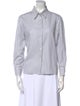 Loro Piana Striped Long Sleeve Button-Up Top