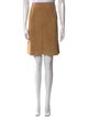 Loro Piana Leather Knee-Length Skirt