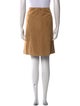 Loro Piana Leather Knee-Length Skirt
