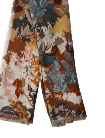 Loro Piana Cashmere Floral Print Scarf