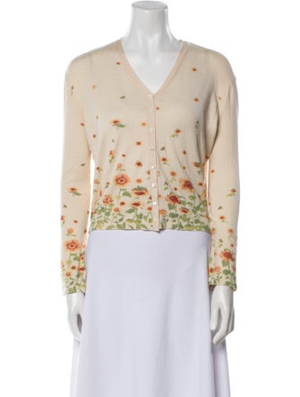 Loro Piana Cashmere Floral Print Sweater