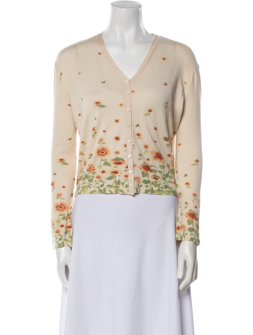 Loro Piana Cashmere Floral Print Sweater