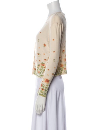 Loro Piana Cashmere Floral Print Sweater