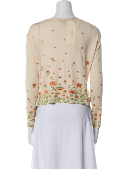 Loro Piana Cashmere Floral Print Sweater
