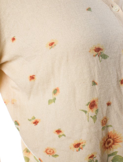 Loro Piana Cashmere Floral Print Sweater