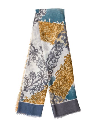Loro Piana Cashmere Floral Print Scarf