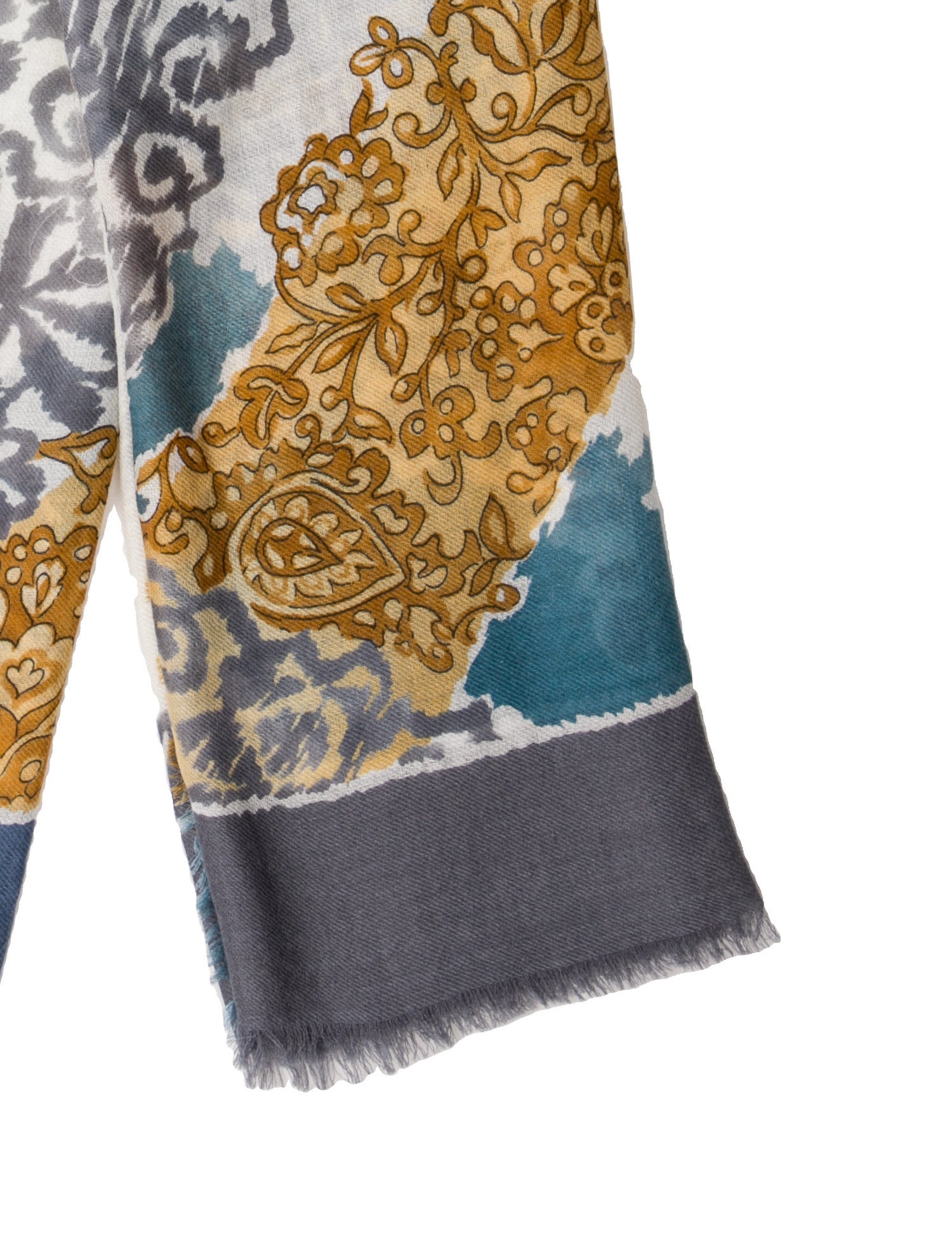Loro Piana Cashmere Floral Print Scarf