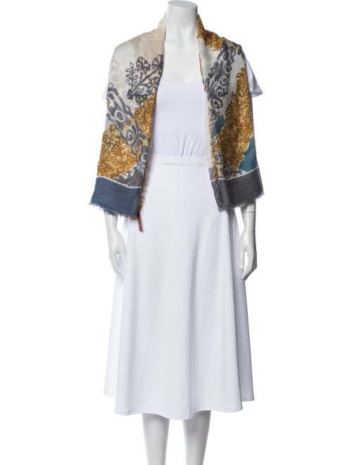 Loro Piana Cashmere Floral Print Scarf