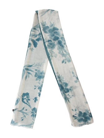Loro Piana Cashmere Floral Print Scarf