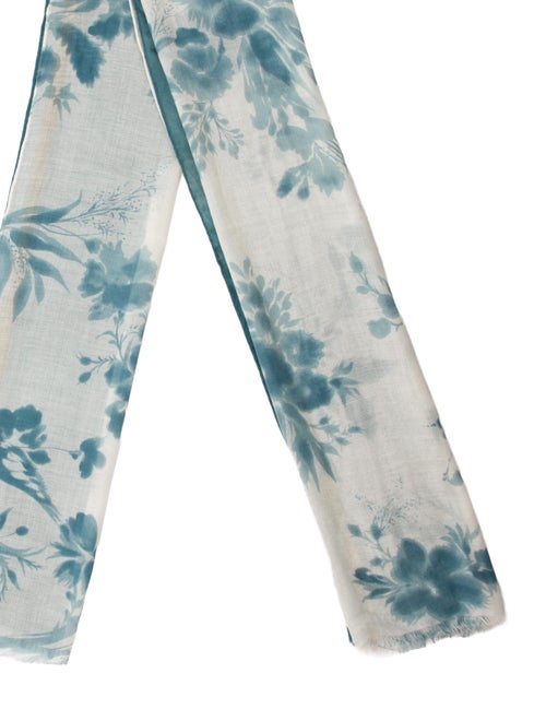 Loro Piana Cashmere Floral Print Scarf