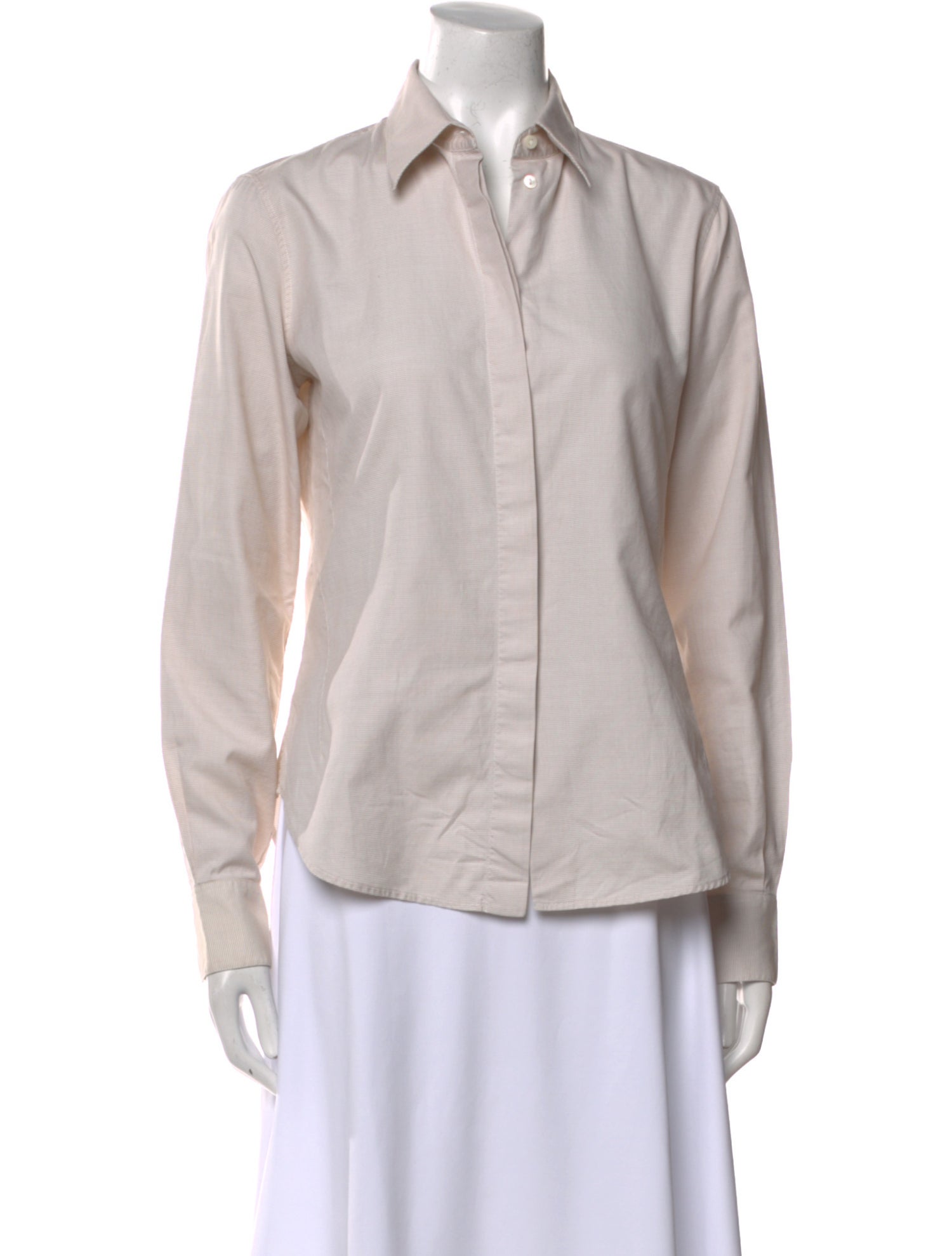 Loro Piana Long Sleeve Button-Up Top