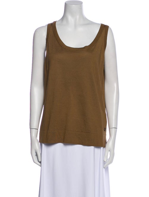Loro Piana Silk Scoop Neck Top