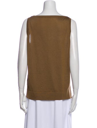 Loro Piana Silk Scoop Neck Top