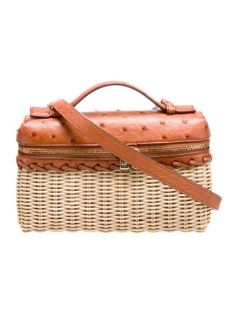 Loro Piana Wicker Extra Pocket East West Wicker L19 w/ Strap