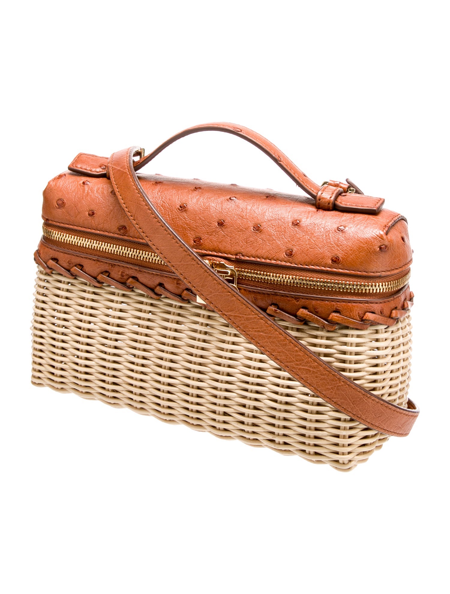 Loro Piana Wicker Extra Pocket East West Wicker L19 w/ Strap