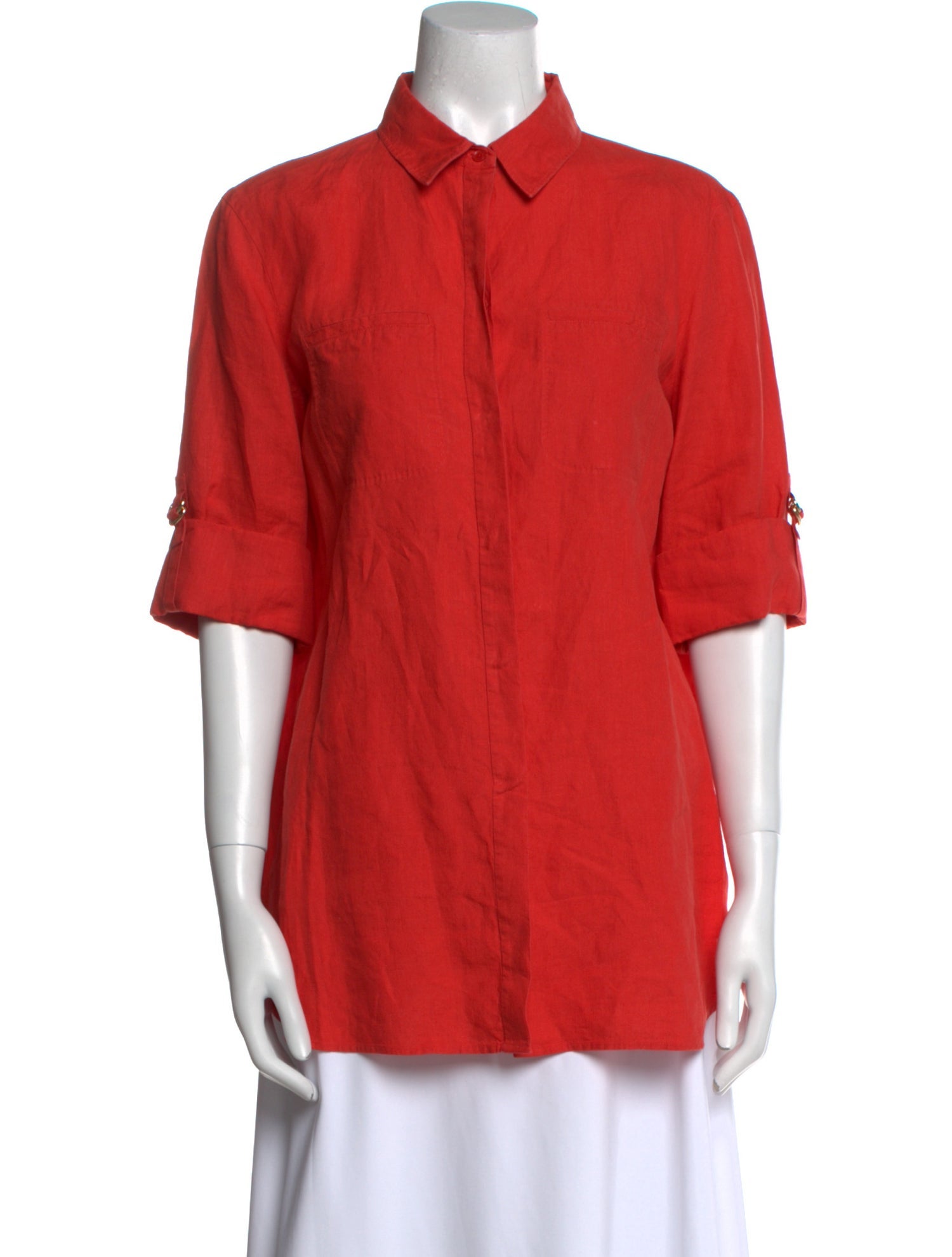 Loro Piana Short Sleeve Button-Up Top