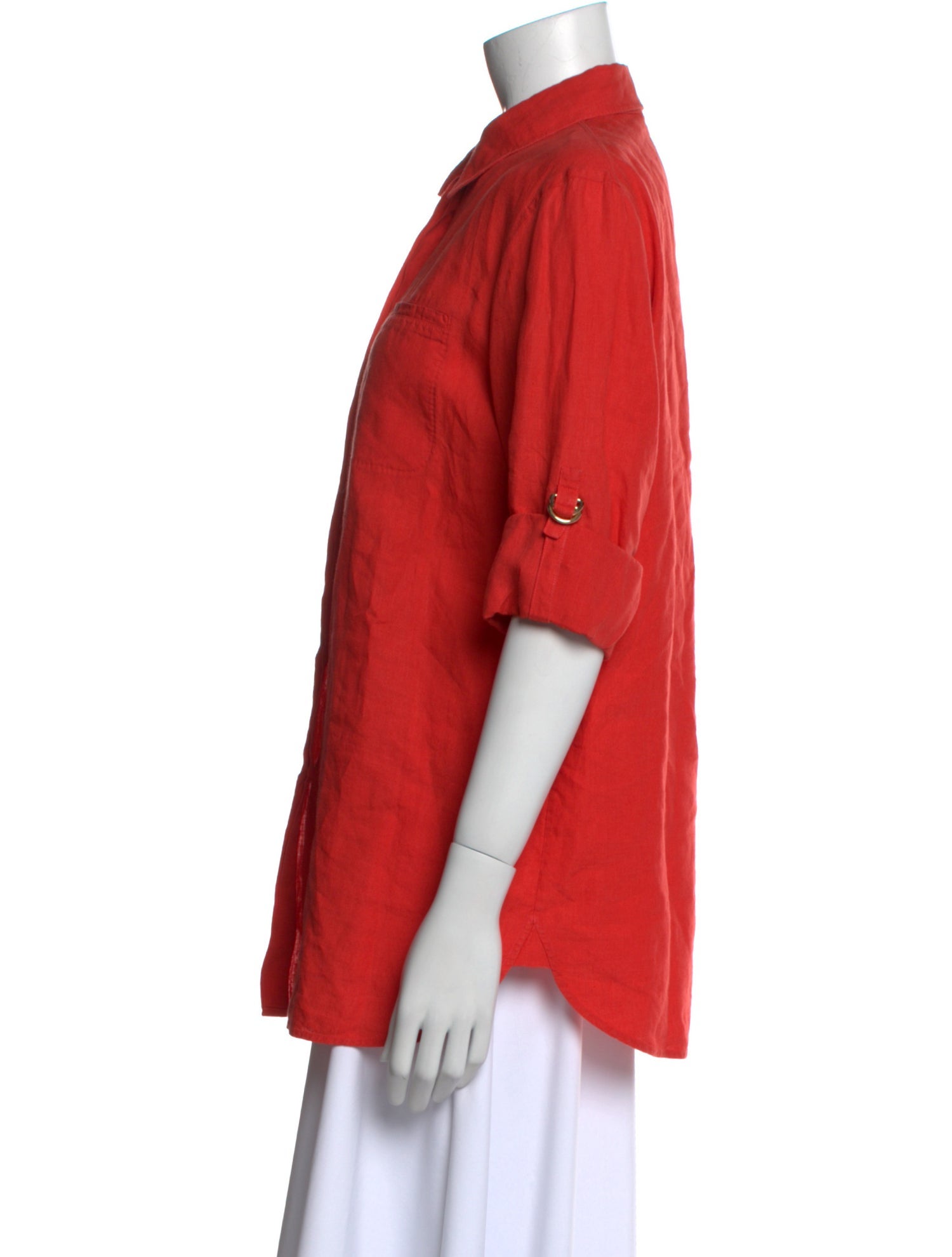 Loro Piana Short Sleeve Button-Up Top