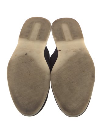 Loro Piana Suede Leather Trim Embellishment Mules