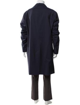 Loro Piana Green Tecnowool Storm System Virgin Wool Overcoat