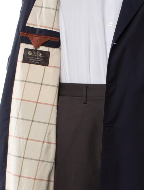 Loro Piana Green Tecnowool Storm System Virgin Wool Overcoat