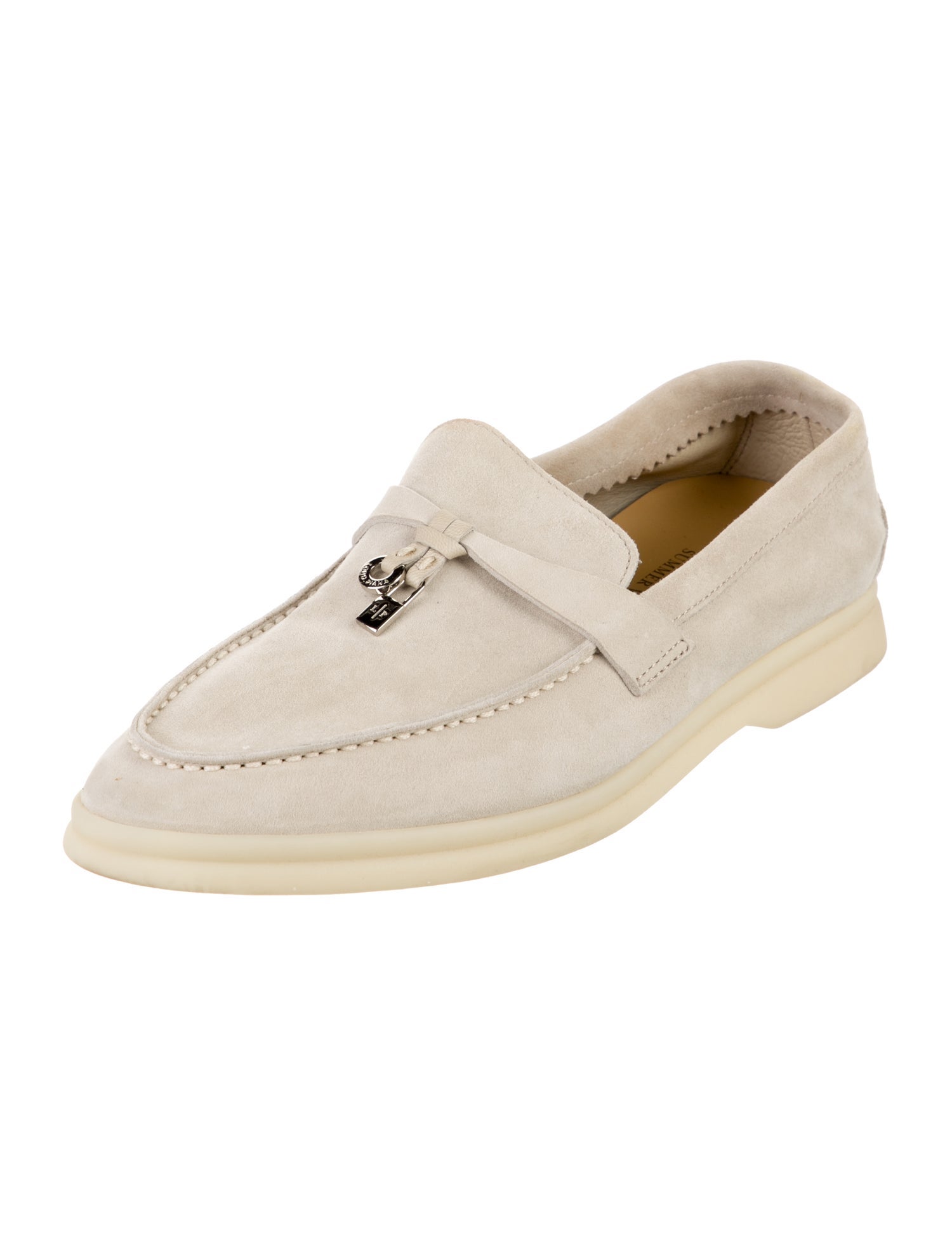 Loro Piana Summer Charms Walk Suede Loafers