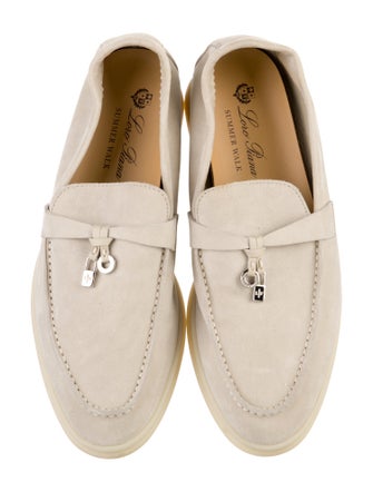 Loro Piana Summer Charms Walk Suede Loafers