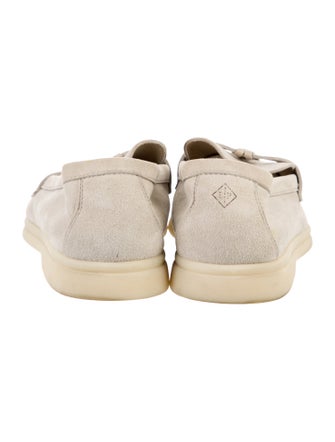 Loro Piana Summer Charms Walk Suede Loafers