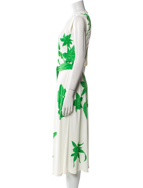 Loro Piana Floral Print Midi Length Dress