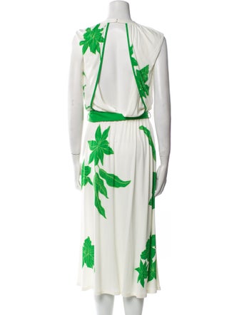 Loro Piana Floral Print Midi Length Dress
