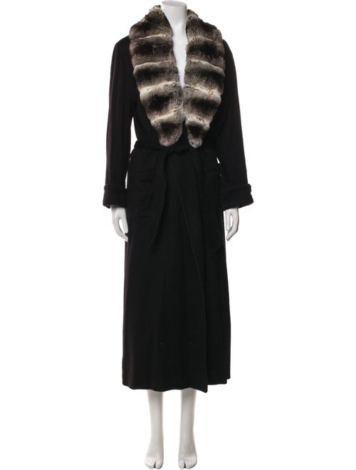 Loro Piana Chinchilla Fur Trimmed Cashmere Fur Coat