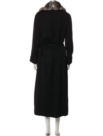 Loro Piana Chinchilla Fur Trimmed Cashmere Fur Coat