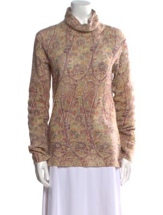 Loro Piana Cashmere Floral Print Sweater