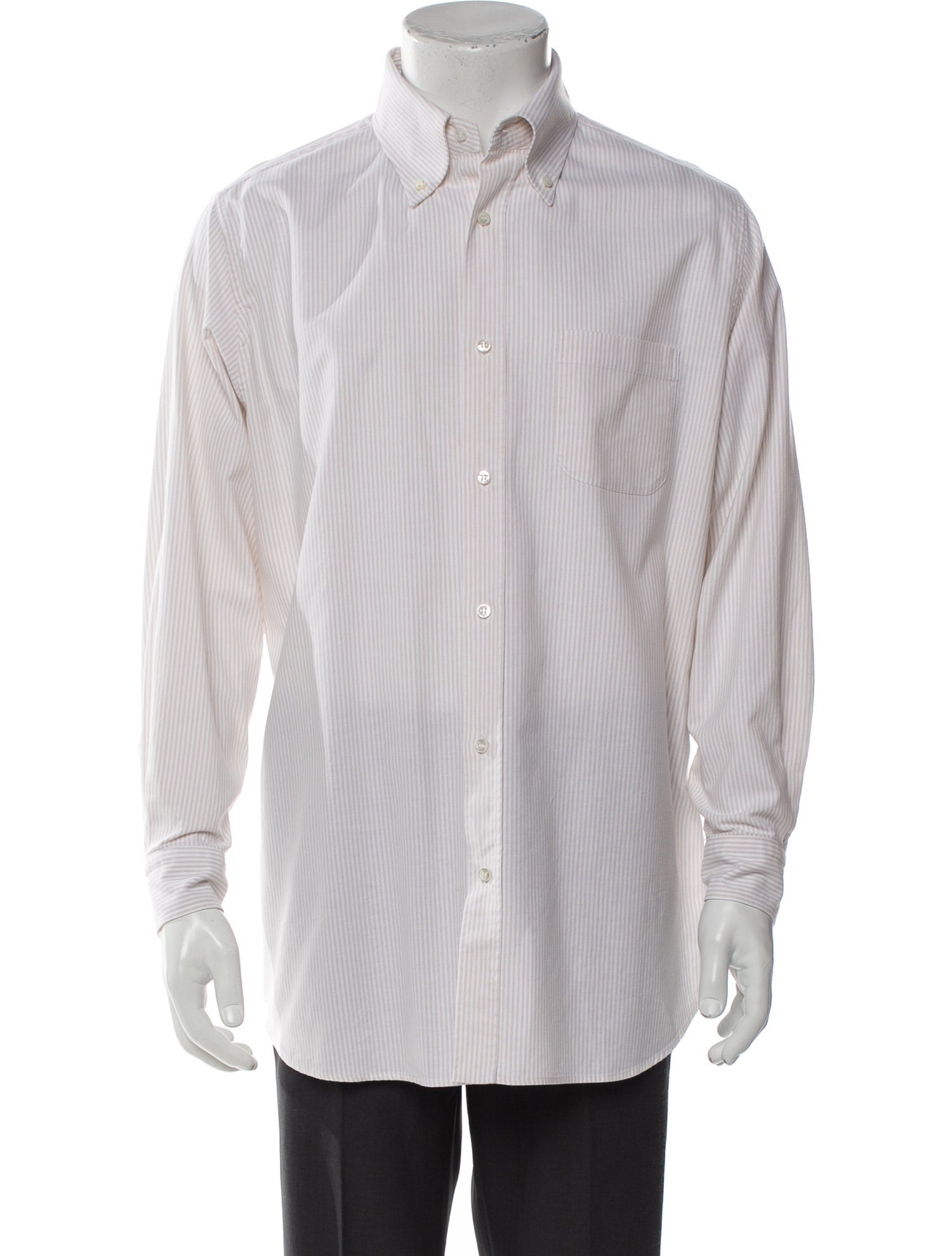 Loro Piana Striped Long Sleeve Dress Shirt