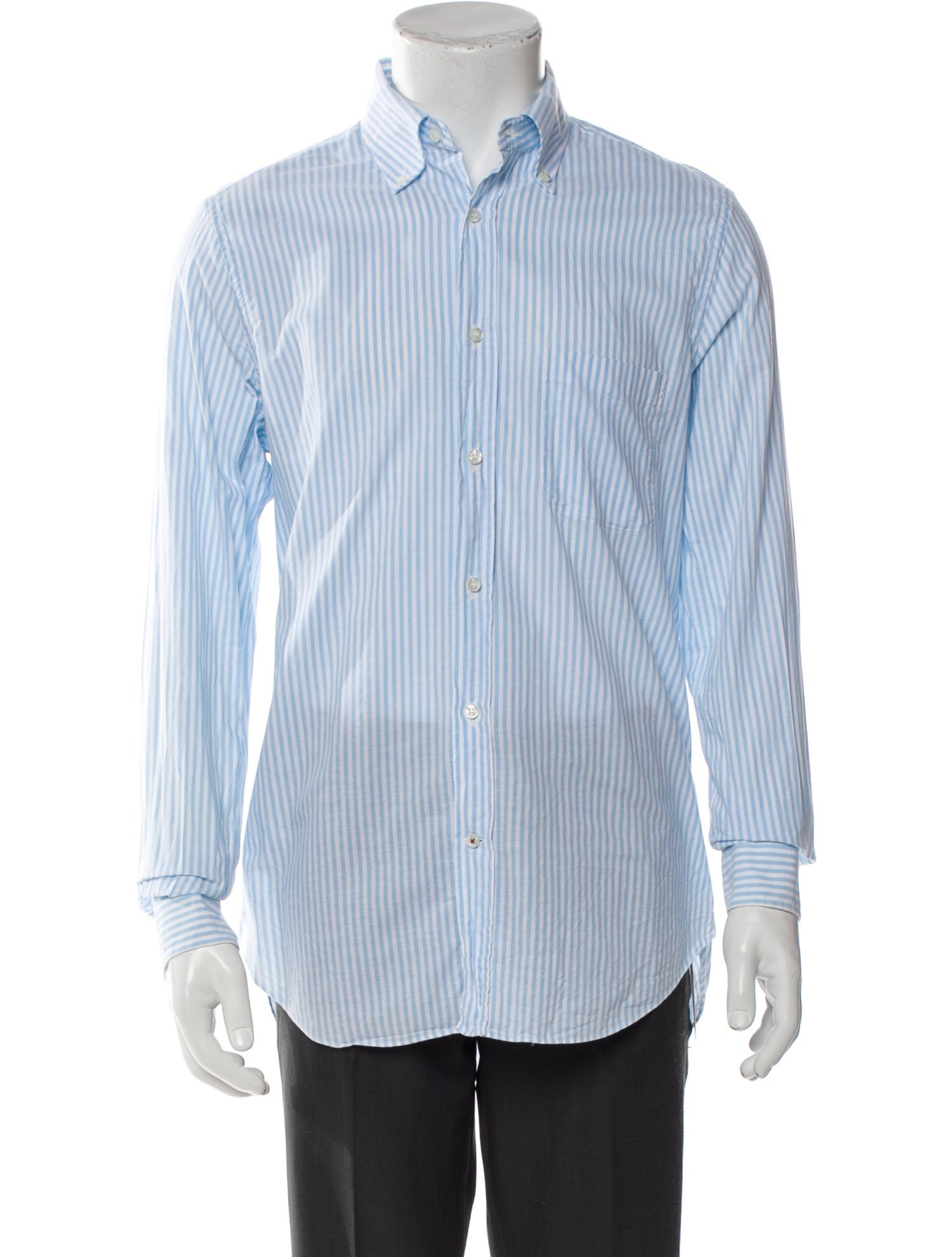Loro Piana Striped Long Sleeve Dress Shirt