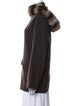 Loro Piana Chinchilla Fur Trimmed Reversible Cashmere Fur Coat