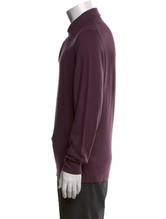 Loro Piana Mock Neck Long Sleeve Polo Sweater